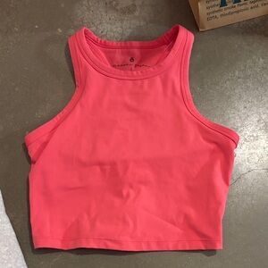 Women's Coral Pink Cropped Top